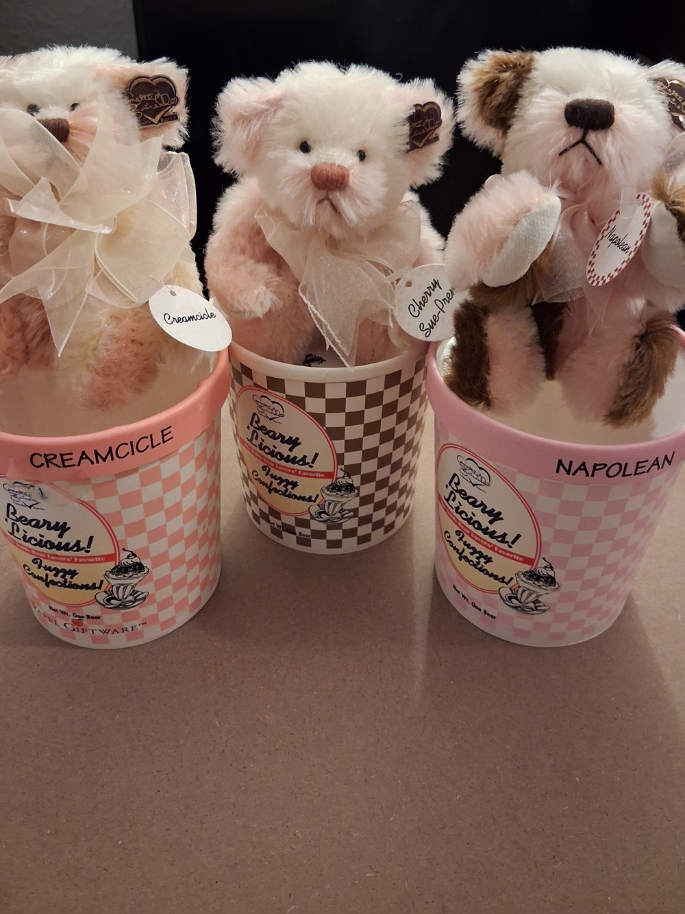 🍦 Vintage Annette Funicello "Beary 'Licious" Teddy Bear Trio Set 🍦